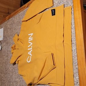 Gold Calvin Klein sweatshirt